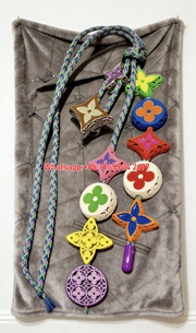 LV Colorful Monogram Charms Flannel Blanket 245